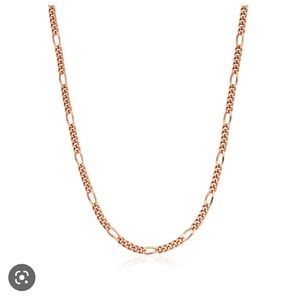 Abbott Lyon Small Figaro Chain Necklace (Rose Gold)